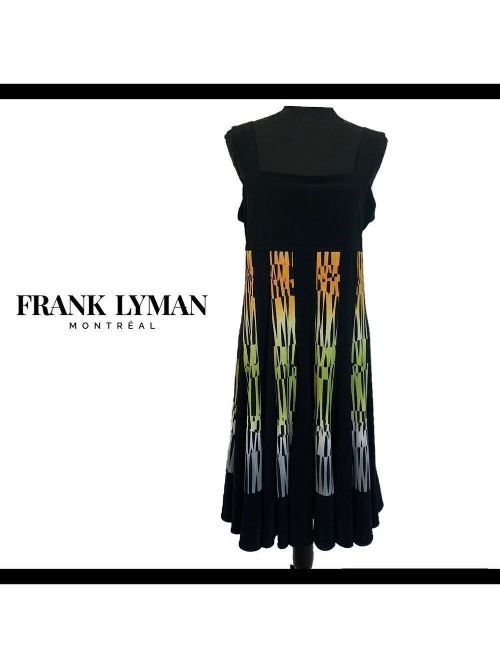 FRANK Lyman multicoloured panel sleeveless dress Sz 10